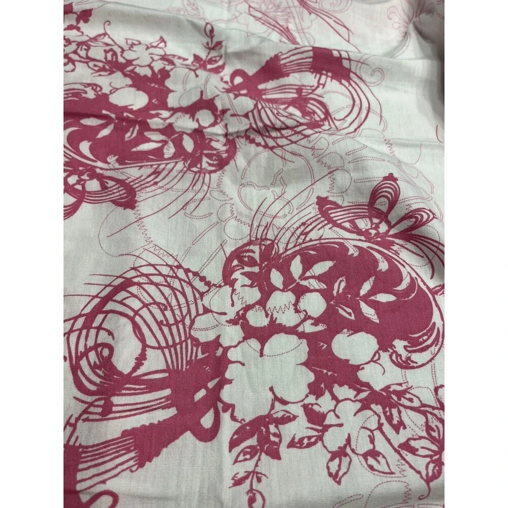 Lot of 2 Disney Hannah Montana Pink Floral Flat Twin Size Sheets